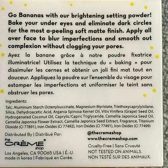 The Creme shop go bananas face setting powder 15g/0520z - Picture 9 of 10